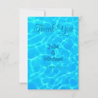  Azure Turquoise Bleu Water Reflection Minimalism Thank You Card