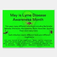 Lyme Disease Awareness  Yard Sign