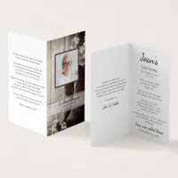 Western Cowboy Boots Funeral Memorial Prayer Business Card