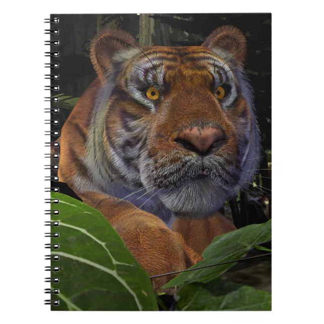 Tiger Crouching in the Jungle Notebook