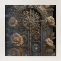 Steampunk Door with Flowers Jigsaw Puzzle