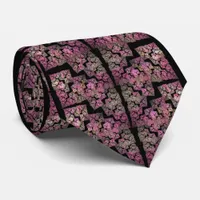 Cool stained glass window - fractal art neck tie