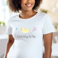 Baby Shower Mommy to Be Yellow Rubber Duck T-Shirt