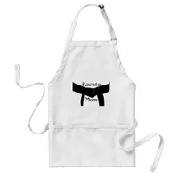 Martial Arts Black Belt Karate Mom Adult Apron