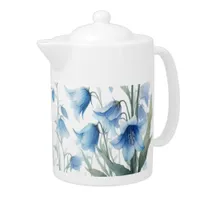 Coastal blue and white Floral bluebells Teapot