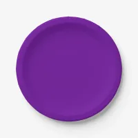 Minimalist Solid Color Modern Violet Purple Paper Plates