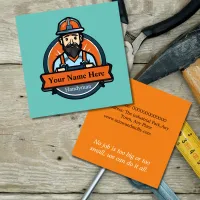 Handyman promotional marketing handy man services square business card