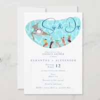 Pool Cool Fruit Cocktail Sip & Dip Couples Shower Invitation