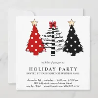 *~* PHOTO BLACK RED DOTS AP20  Christmas  Party   Invitation