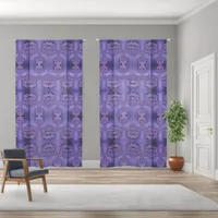 Elegant Purple fractal pattern  Sheer Curtains