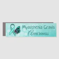 Myasthenia Gravis Awareness Ribbon Butterfly Car Magnet