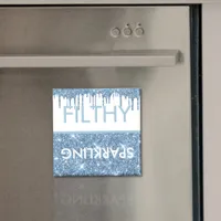 Filthy Sparkling Dripping Blue Glitter Dishwasher Magnet