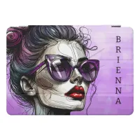 Pretty Woman in Sunglasses and Red Lipstick iPad Pro Cover