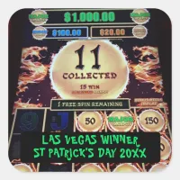 Lucky Vegas Winner St Patrick's Day Bride To Be Square Sticker