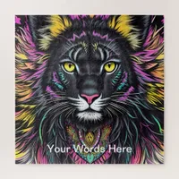 Vivid Rainbow Neon Psychedelic Nature & Wildlife Jigsaw Puzzle