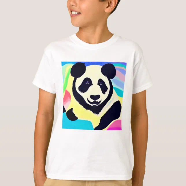 Panda multicolored background T-Shirt