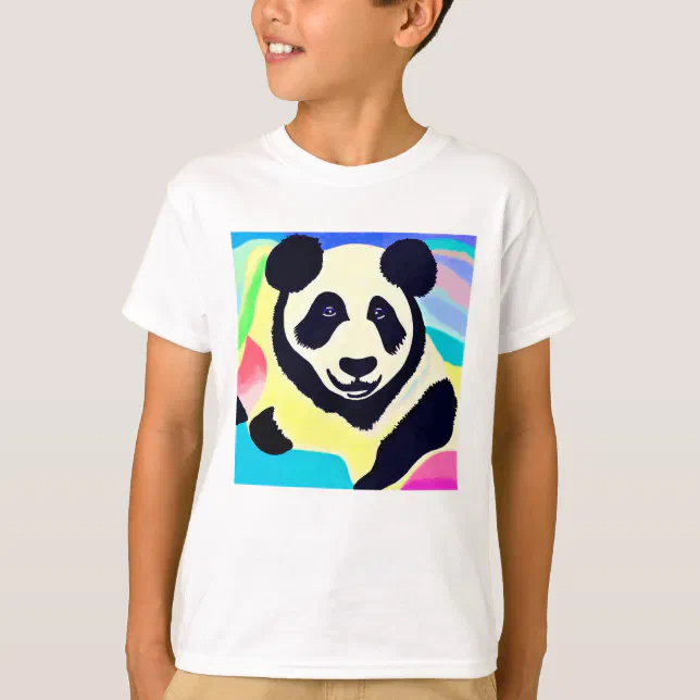 Panda multicolored background