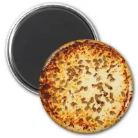 Cheese and Sausage Pizza Food Magnet