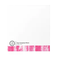 Cute Pink Art Customizable Business Logo Swag Notepad