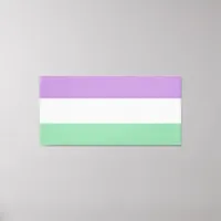 Gender Queer Flag Art Canvas Print