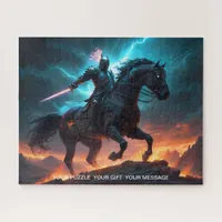 Epic Dark Knight & Stallion Art Puzzle Collection