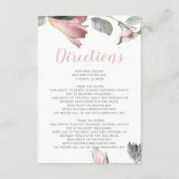 Rustic Wild Flowers Wedding Enclosure Card