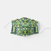 Artistic Watercolor GreenAbstract Pattern Adult Cloth Face Mask