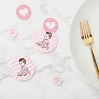 African-American Baby Girl Baby Shower Confetti