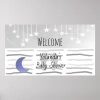 Welcome to Stars and Moon Baby Shower Personalized Poster