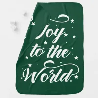 joy to the world Christmas Receiving Blanket