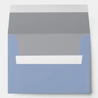 Dusty Blue Modern Minimalist Envelope