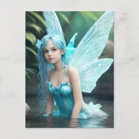 Beautiful Blue Water Fairy Postcard