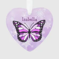 Butterfly Personal Message Christmas Keepsake Ornament