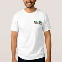 Merry Christmas Embroidered T-Shirt