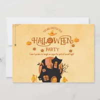 Spirited Halloween, Friendly Ghosts, Cute Pumpkins Invitation