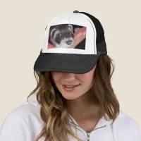 Adorable Sable Ferret Photo Trucker Hat