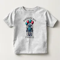 Robot Themed Birthday Boy Toddler T-shirt