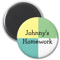 Personalized Child's Homework or Art  Magnet