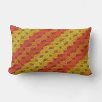 Pillow - Crochet - Orange and Yellow Shells