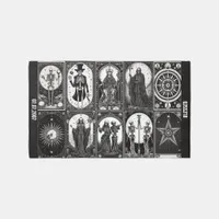 Halloween Tarot Cards Boho Celestial Mat Bedroom