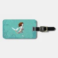 Pretty Koi Mermaid Swimming Underwater Luggage Tag