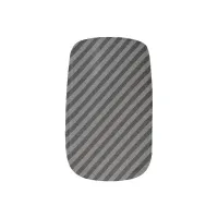 Thin Black and Gray Diagonal Stripes Minx Nail Art