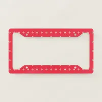 Christmas Holiday Charm Pattern 09 -  License Plate Frame