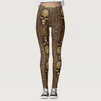 Aztec art,  vibrant, reflecting the culture leggings