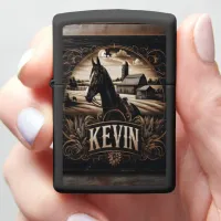 Kevin's Rustic Farm Sign Zippo Lighter