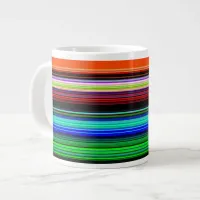 Thin Colorful Stripes - 1 Giant Coffee Mug