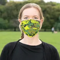 Military Yellow-Green Camouflage Pattern, ZSSG Adult Cloth Face Mask