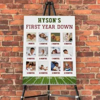 1st Birthday Photo Sign | Football First Year Down