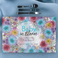 Bohemian Flowers Baby in Bloom Paper Placemat