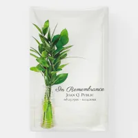 Greenery in Vase Celebration of Life Funeral  Banner